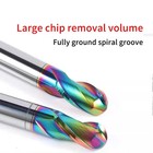 Colorful Aluminum Ball Nose Milling Cutter 2 Flutes 50 60 75 100 150mm End Mill