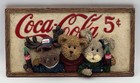 Boyds Bears Coca-cola Decorative Wall Plaque Advertising Sign With Box   2005