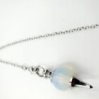 Natural Opalite Quartz Crystal Energy Pendulum Pendant Bead Dowsing Healing Rock
