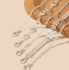 Silver Layer Anklets Ankle Bracelets 5pc Chains Dainty Crystal Beach Summer Boho
