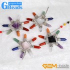 Pyramid Rudder Natural Quartz Crystal Dowsing 7 Chakra Pendulum For Gemstone