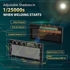 2x4 25   Gold Shade Auto Darkening Welding Lens With Cool Blue Puddle Technology