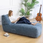 Giant Bean Bag Lounger Chair For Adults With Soft   Cozy Plush Bluegrey