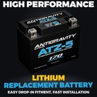 Antigravity Atz-5-x Lithium Motorcycle Battery Replaces Ytz5s Ytz7s Btz5s