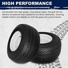 4-pack Golf Cart Tires On Rims 18x8 50-8 18-850-8 White 4 Lug Wheel Assembly