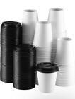 16 Oz Disposable Paper Cups Hot cold Coffee Cups Beverage Drinking Cup With Lids