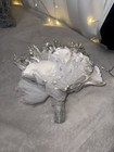 Luxury White Wedding  Quincea  era Bouquet - Artificial Flowers Crystal Handle