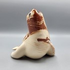 Vtg Signed Alaska Clay Art Pottery Marble Glazed Sea Lion Seal Mammal Figurine