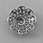 Wide Cone Filigree Bead Caps 18mm Antique Silver Plated Alloy Q24 Per Pkg