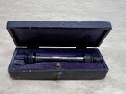 Antique Victorian Italian Medical Glass Gutta Percha Hypodermic Syringe  box