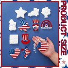 12 Sets 4th Of July Arts And Crafts Set Patriotic Painting Kit Unpainted Diy    