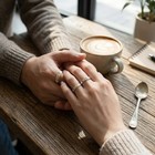 Sun Moon Star Adjustable Couple Promise Rings Set Matching Wedding Bands For Her