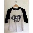 Ozzy Osbourne Tee Ozzy Rules 2001 3 4 Length Sleeve White Black Trim Size S