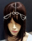 Silver Crystal Rhinestone Infinity Metal Head Chain Hair Accessory New Body 