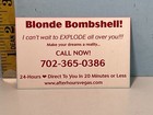 Vintage Las Vegas Strip Street Vendor Pinup Cards   blonde Bombshell  Ex