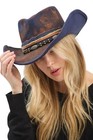 Distress Vintage Shapable Fedora Cowboy Hat