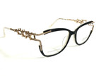Tura Brilliance Eyeglasses Frames Te272 Blk Black Ivory Gold Crystals 54-16-145