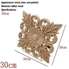 Vintage Pattern Carved Onlay Applique Home Decoration Decor Solid Wood Engraved