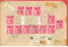 Nepal Group Of 19 Stamp Used On Registered Cover To Usa 1964 Customs