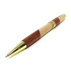 Personalized Custom Engraved Maple Rosewood Ballpoint Clip Pen White Gift Box 