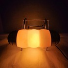 Art Deco Headboard Pink Bullet Lamp Tested Works Vintage 