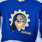 Vintage 90s Pocahontas Disney Blue Movie Promo Graphic Sweatshirt Kids 4t Rare