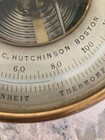 Vintage Chas  C  Hutchinson Boston Brass Barometer Thermometer Made In France