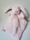 Okie Dokie Pink Bunny Rabbit Plush Baby Security Blanket Lovey Soft Gray Ears