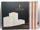 Luminara Real Flame-effect Candle Set Of 3 With Remote And Timer - White
