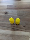 Vintage Retro Yellow   White Salt And Pepper Shakers Plastic Carless Serv 25th