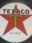 Vintage Original Texaco Porcelain Lubester Sign Rare 15 Inch Clean 