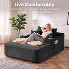 67  Oversized Corduroy Boneless Cloud Chaise Lounge W cup Holders Side Pocket Us