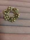 Christmas Wreath Brooch Pin    red Green Rhinestone Holiday Jewelry Gift For Women