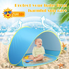 Baby Beach Tent Upf 50   Pop Up Sun Shelter With Pool 47x31x27 Inches  Blue