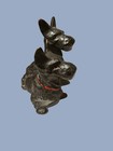Vintage Hubley Double Scottish Terrier Scottie Dog Cast Iron Door Stop Nice