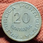 1948 Angola 20 Centavos Coin Au Km 71