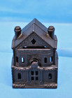 Antique Small Cast Iron Coin Bank Building Coins And Bills