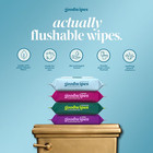 Flushable Wipes - Unscented Butt Wipes For Adults  Septic Safe  Guest Bathroom E