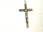 Vintage Sterling Silver Crucifix And Pendant From Rosary 10 Inches Long
