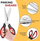 Pinking Shears For Fabric Cutting  Taotree 9 5  Sewing Scissors  Zig Zag Craft S