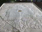 Antique Swiss Bobbin Lace Box Set Of 3 Bridal Hanky Wedding
