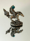 Vintage Pewter   Austrian Crystal Figurines 6-piece Set