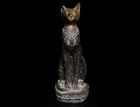 Ancient Egyptian Bastet Cat Statue Rare Antique Black Stone Goddess Figure Bc