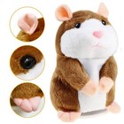Talking Hamster Repeats What You Say Mimicry Pet Plush Buddy Electronic Mouse   