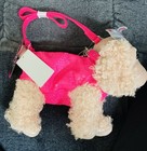 Poochie   Co Pink Sequined Plush Purse Dog Handbag New With Tags Girls Purse Nwt