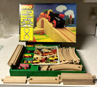 Vintage Brio 33125 Wooden Train Set Made In Sweden Figure 8 Track Engine Cars