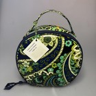 Vera Bradley Hatbox Cosmetic Bag Rhythm   Blues Blue Green Print Travel Case