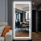 Jumbo Led Lighted Bathroom Mirror Touch Button Anti Fog Dimmable V h Wall Mount