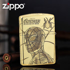 Armor High Polished Gold Finely Carved Spider Man Zippo Lighter Us