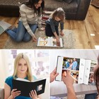 Photo Album 4x6 240 Photos With Writing Space Leather Cover Front Black